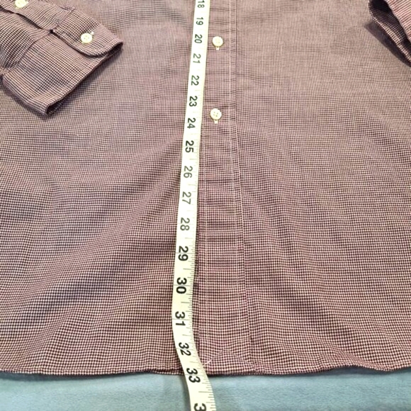 Vintage Ralph Lauren Button Down Red/White Checkered Men XL Long Sleeve Shirt - Picture 10 of 11